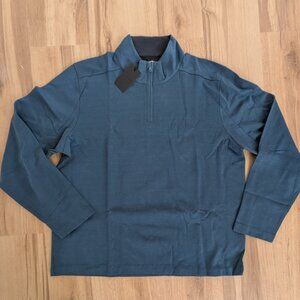 New Bonobos Half Zip Pullover XXL Night Sky Blue Performance Stretch Lightweight